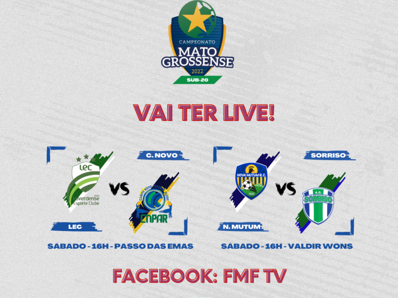 Mato-grossense Sub-20: VAI TER LIVE!

